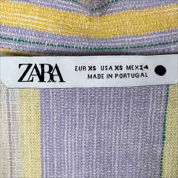 Zara Blogger Favorite Pastel Striped Smocked Skirt Valery Dress Size XS - Picture 6 of 11
